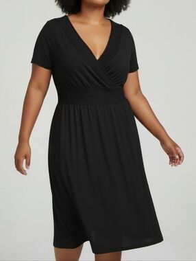 Talbot's Ruched Black Women's Dress